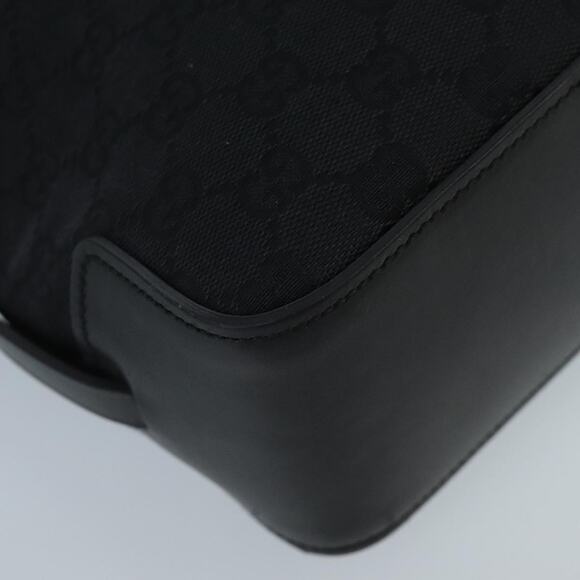 GUCCI GG Canvas Tote Bag Black Silver - Picture 13 of 16